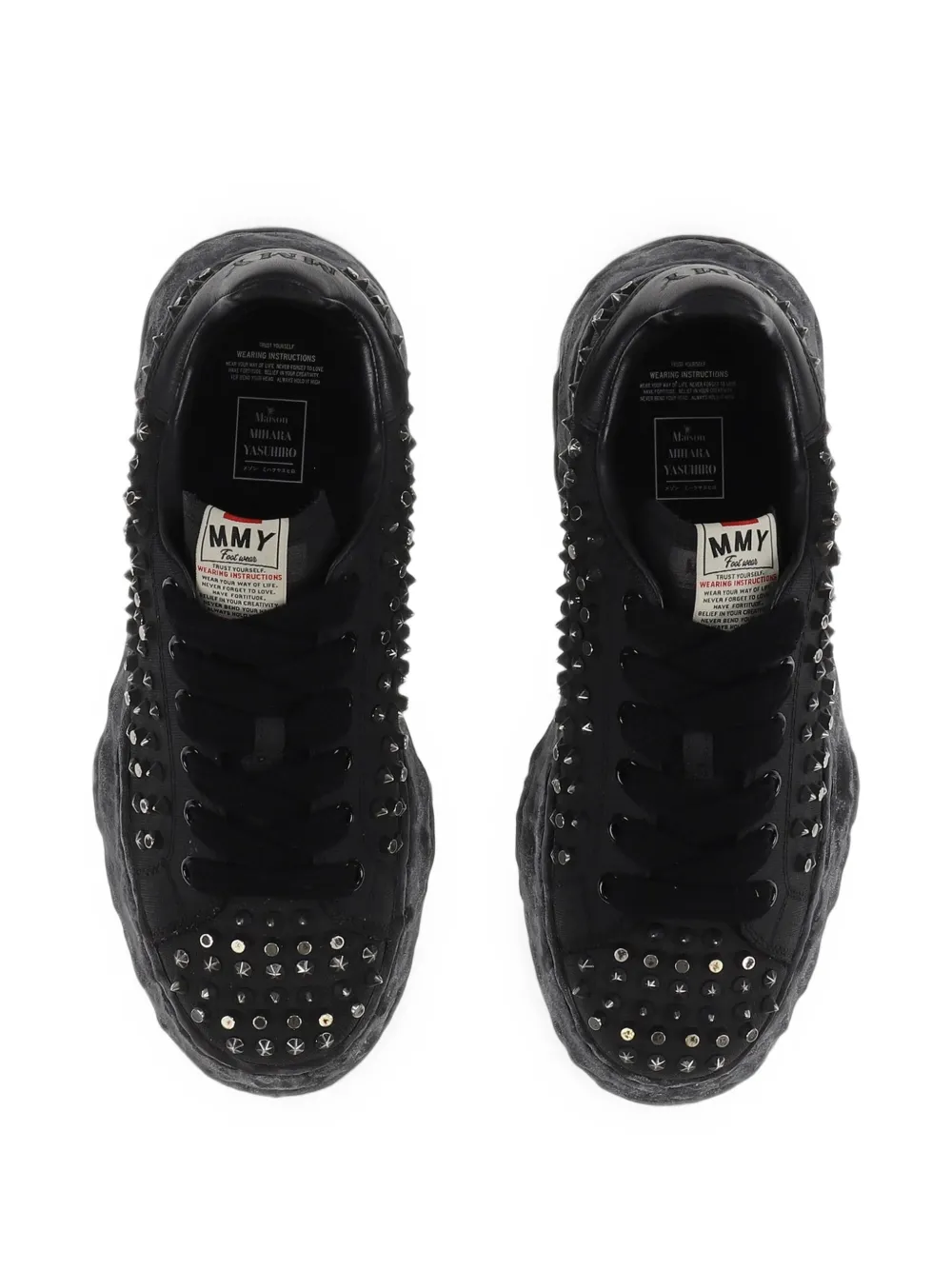Maison MIHARA YASUHIRO Charles studded sneakers Zwart