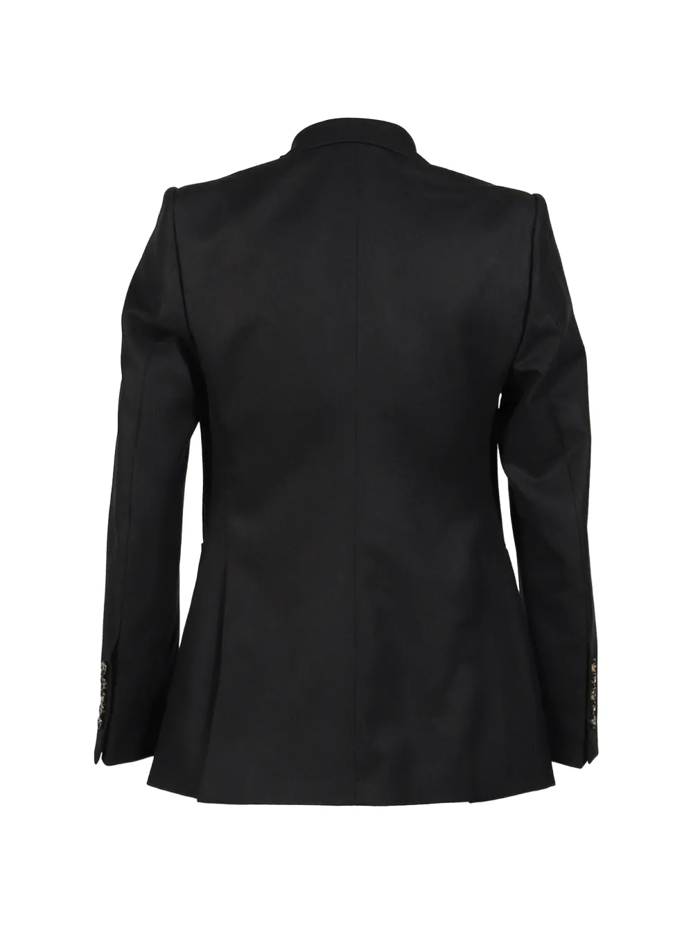 marina yee double-breasted wool blazer Zwart