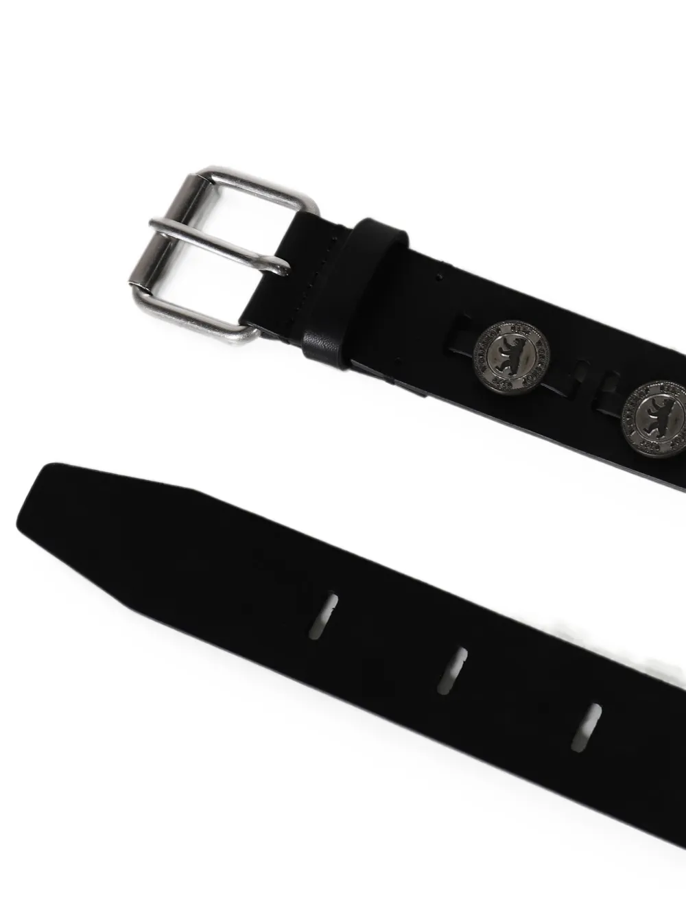 032c Souvenir riem verfraaid met munt Zwart