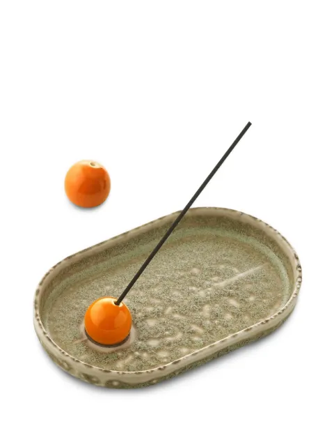 STUDIO THE BLUE BOY Hasamiyaki ash-glazed incense holder