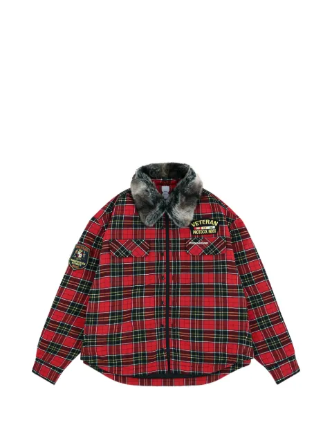 PROTOCOL INDEX plaid-check shirt jacket