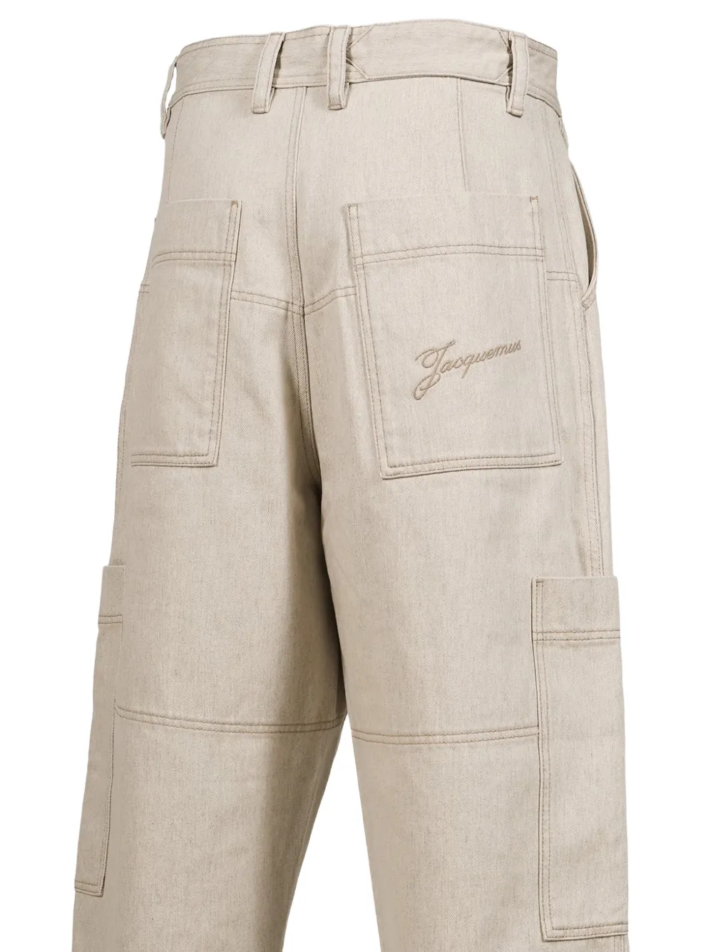 Jacquemus Carré de-Nîmes denim cargo pants Beige