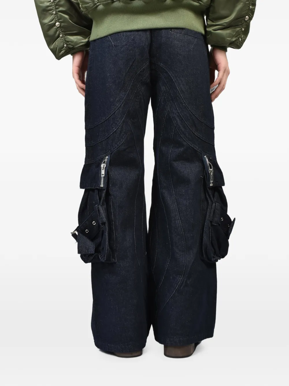 NO/FAITH STUDIOS Wave Cargo Pants | Blue | FARFETCH