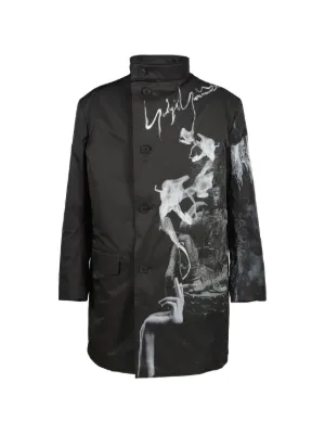 Yohji Yamamoto Asymmetric Hem Jacket | Black | FARFETCH JO
