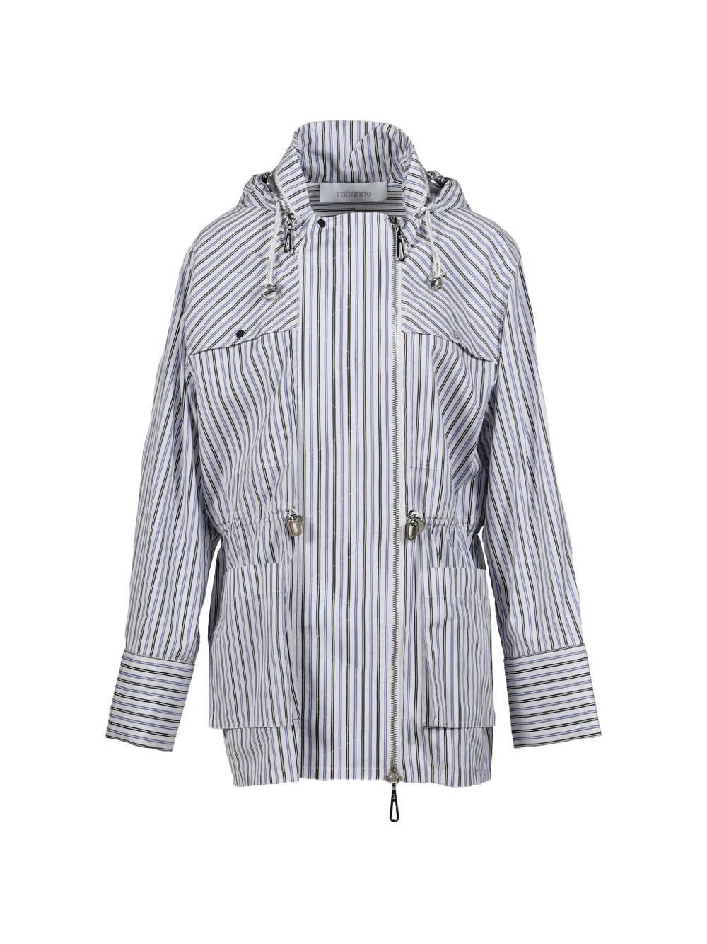 Rabanne striped drawstring jacket - Blu