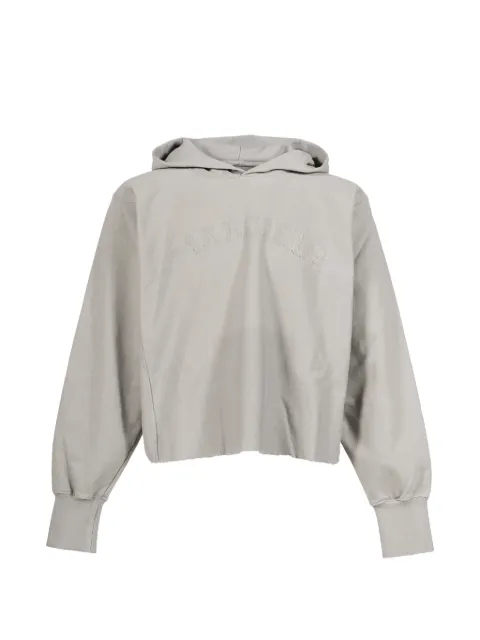 Maison Margiela logo-embroidered cropped hoodie