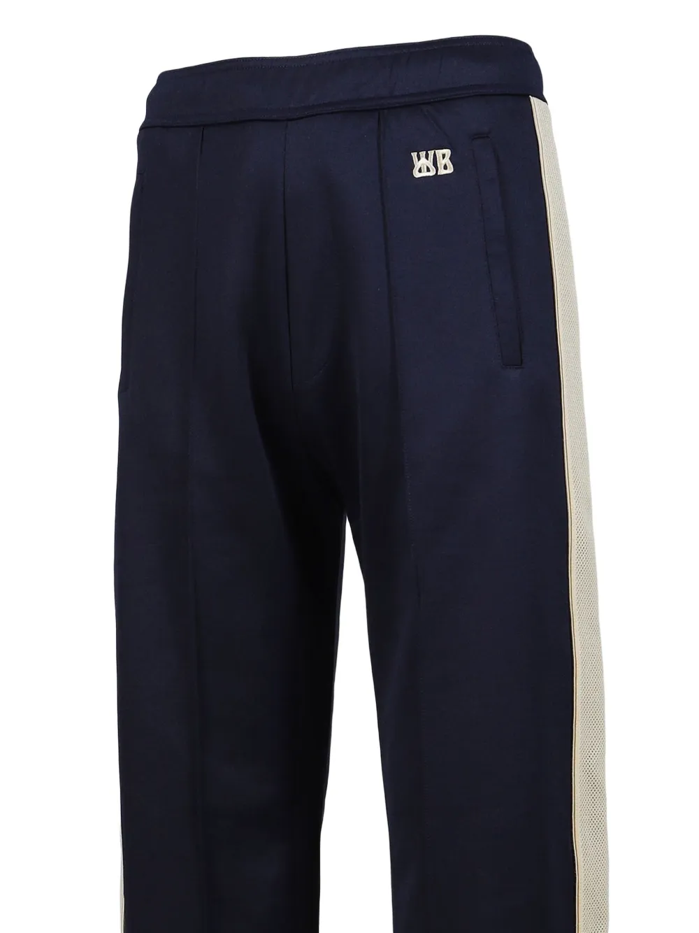 Wales Bonner Motion Track Logo-embroidered Side-stripe Track Pants in Blue, view 5