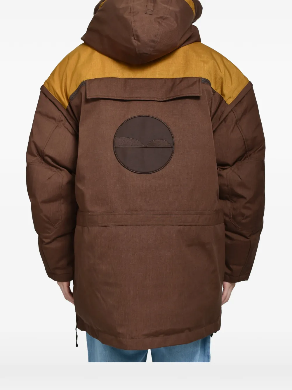 Napa By Martine Rose Skidoo donsjack met patchwork Bruin