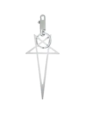 Rick Owens Teardrop ロゴエングレーブ キーホルダー | シルバートーン