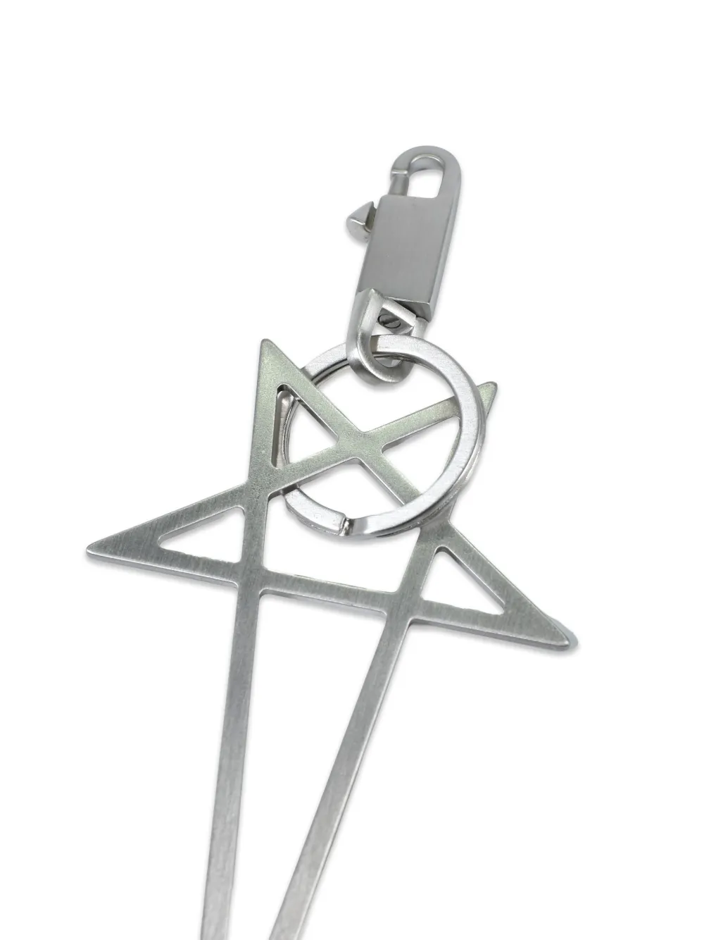 Rick Owens Big Pentagram Keyring | Silver | FARFETCH PL