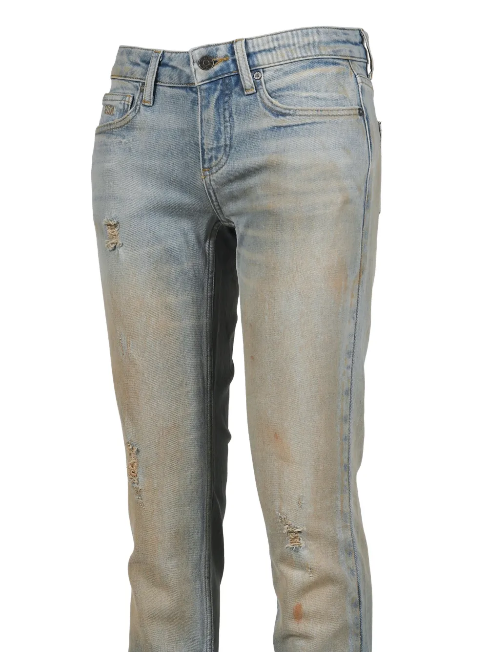 GUESS USA distressed skinny jeans Blauw