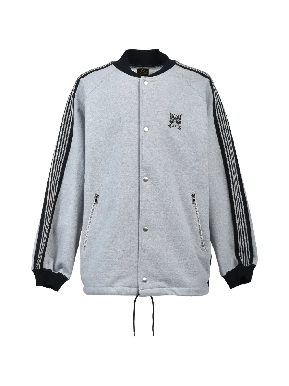 BREATH x Needles side-stripe bomber jacket - Grau