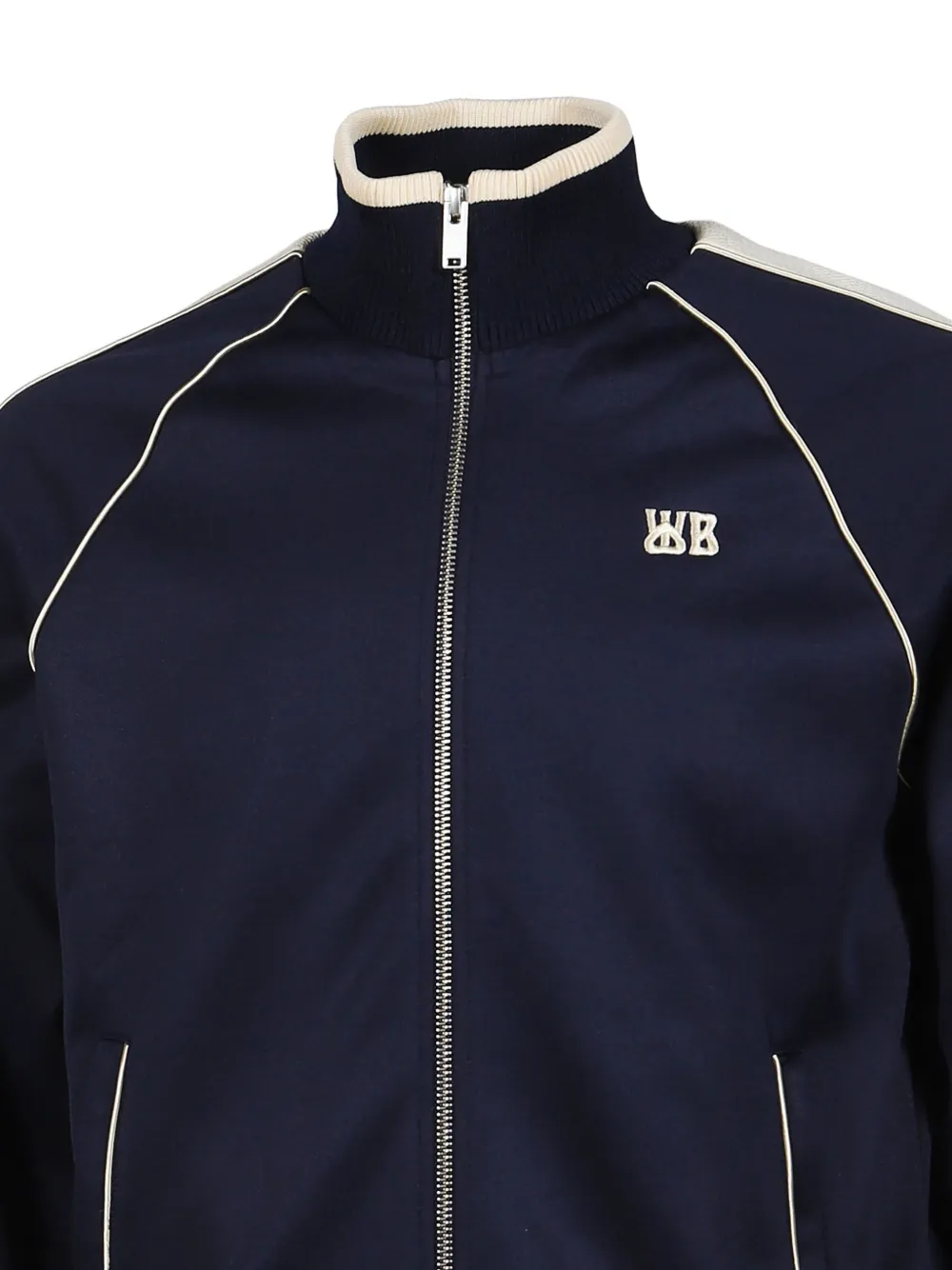 Wales Bonner Motion raglan-sleeve track jacket Blauw