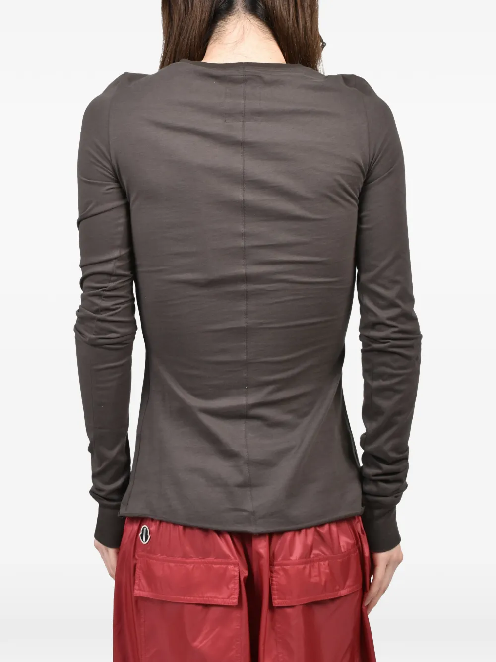 Moncler x Rik Owens Girder T-shirt met lange mouwen Grijs
