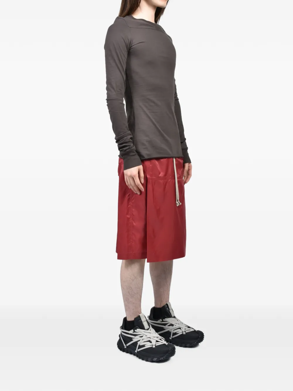 Moncler x Rik Owens Girder T-shirt met lange mouwen Grijs