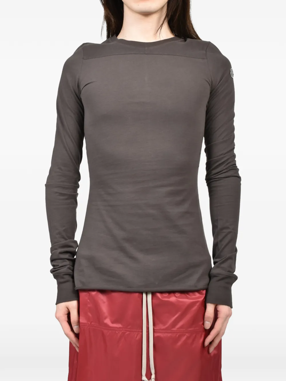 Moncler x Rik Owens Girder T-shirt met lange mouwen Grijs
