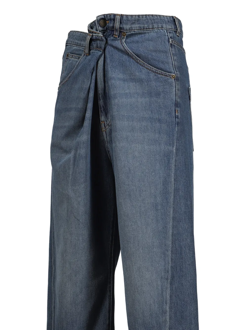 DARKPARK Ined fold-over jeans Blauw