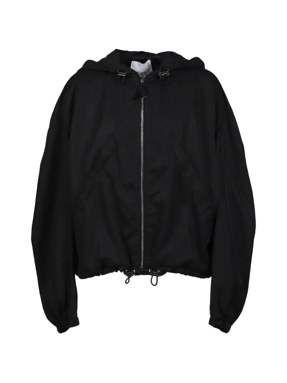 The Attico hooded balloon-fit bomber jacket - Nero