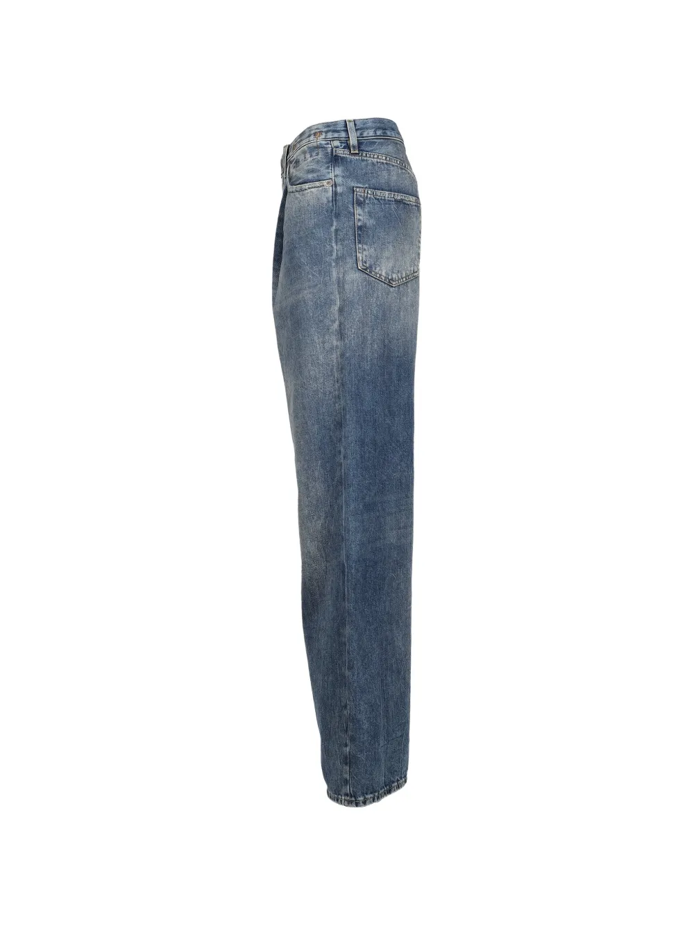 R13 Damon jeans met wassing Blauw
