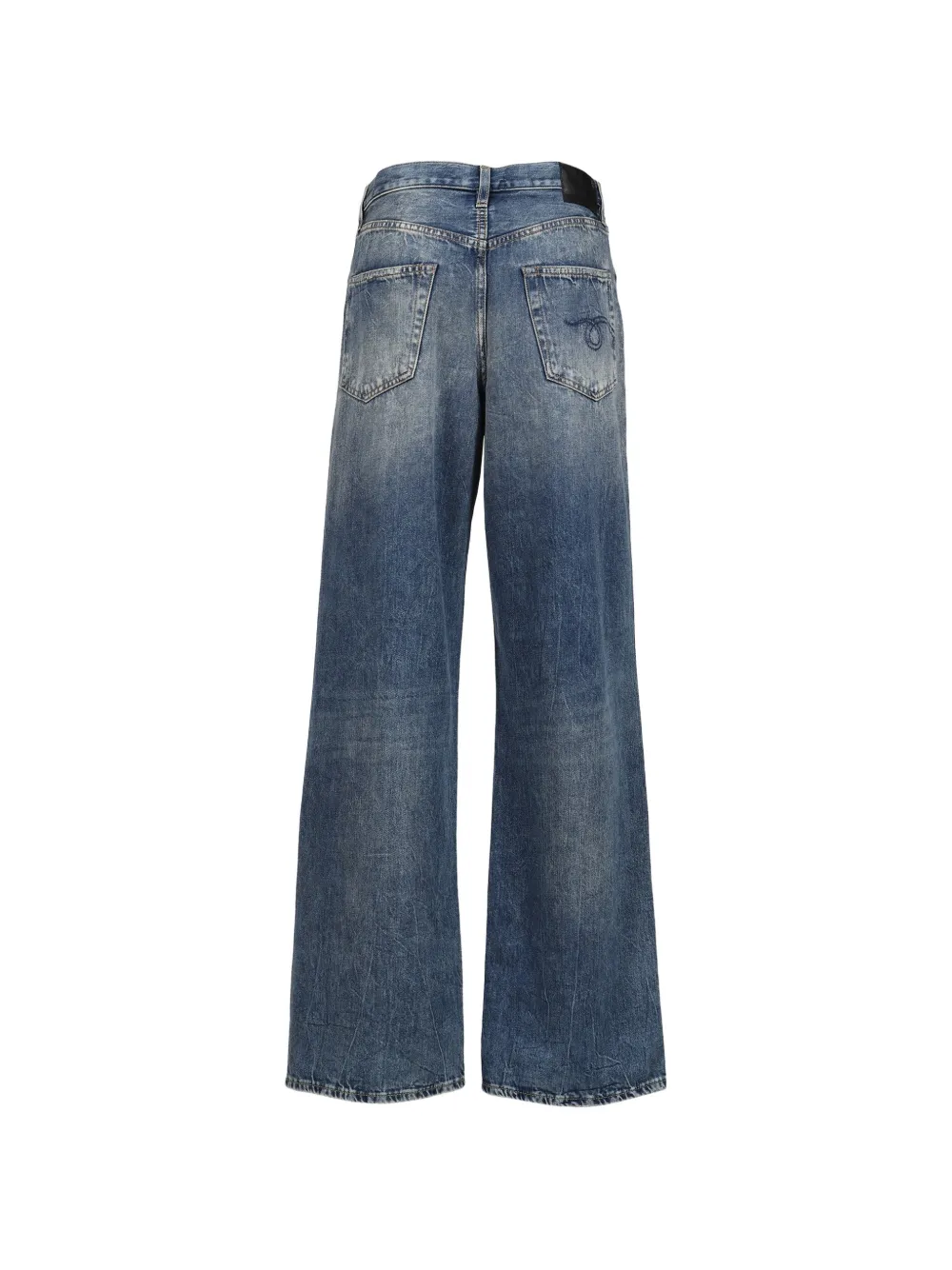 R13 Damon jeans met wassing Blauw