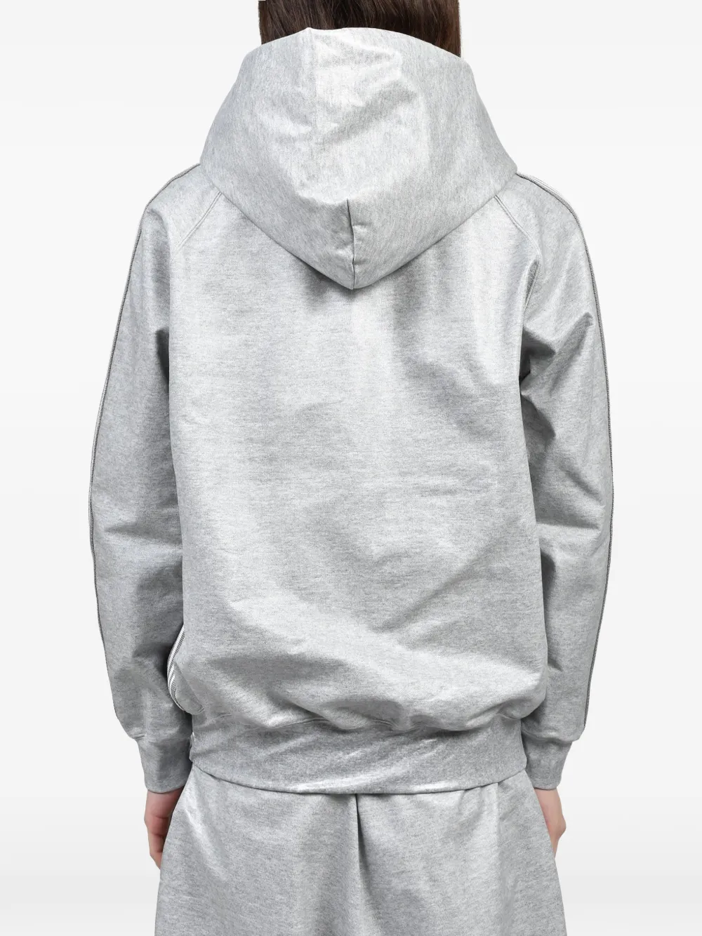 Needles Gecoate hoodie met geborduurde vlinder Grijs