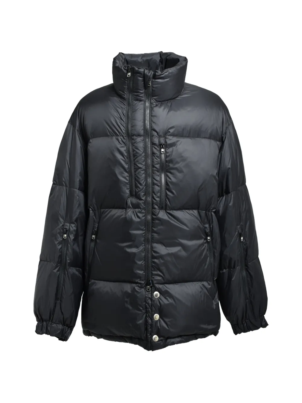 Takahiromiyashita The Soloist quilted oversized down jacket - Schwarz