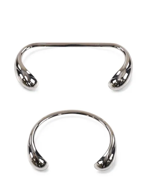 Hugo Kreit Serti sculptural-cuff bracelet set (set of two)