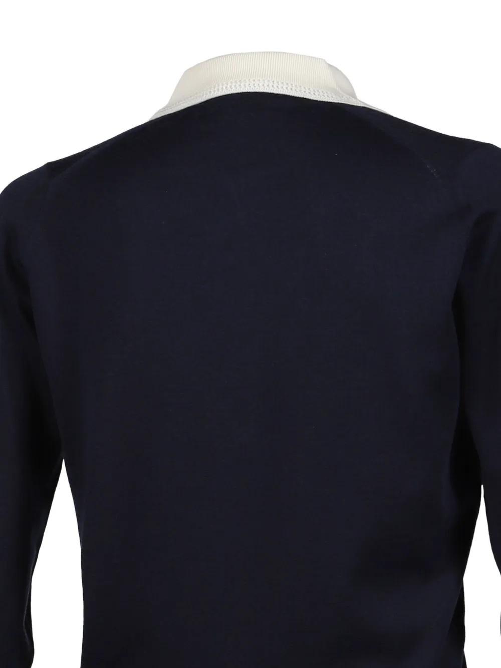 Wales Bonner x John Smedley Henry poloshirt van merinowol Blauw
