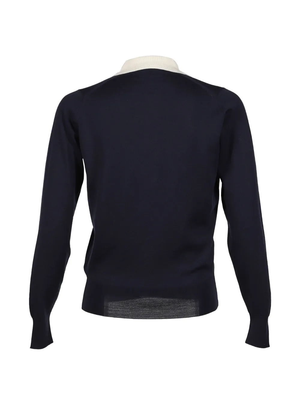 Wales Bonner x John Smedley Henry poloshirt van merinowol Blauw