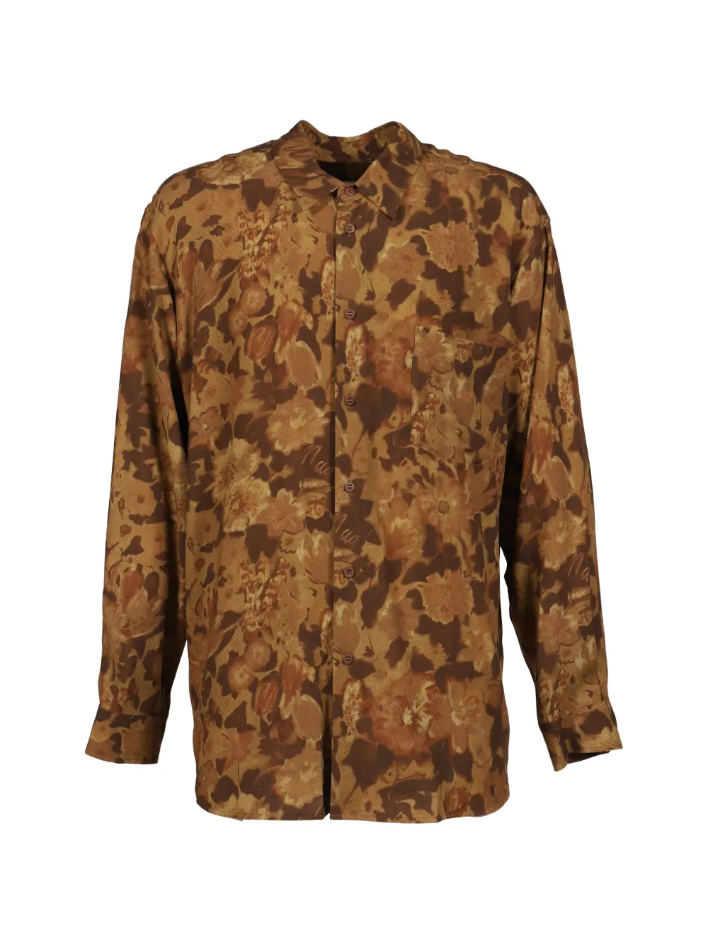 Magliano floral-print long-sleeve shirt - Braun