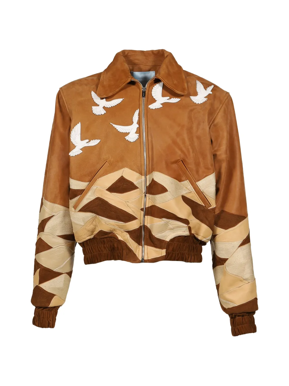 3.PARADIS Travelers patchwork leather jacket - Braun