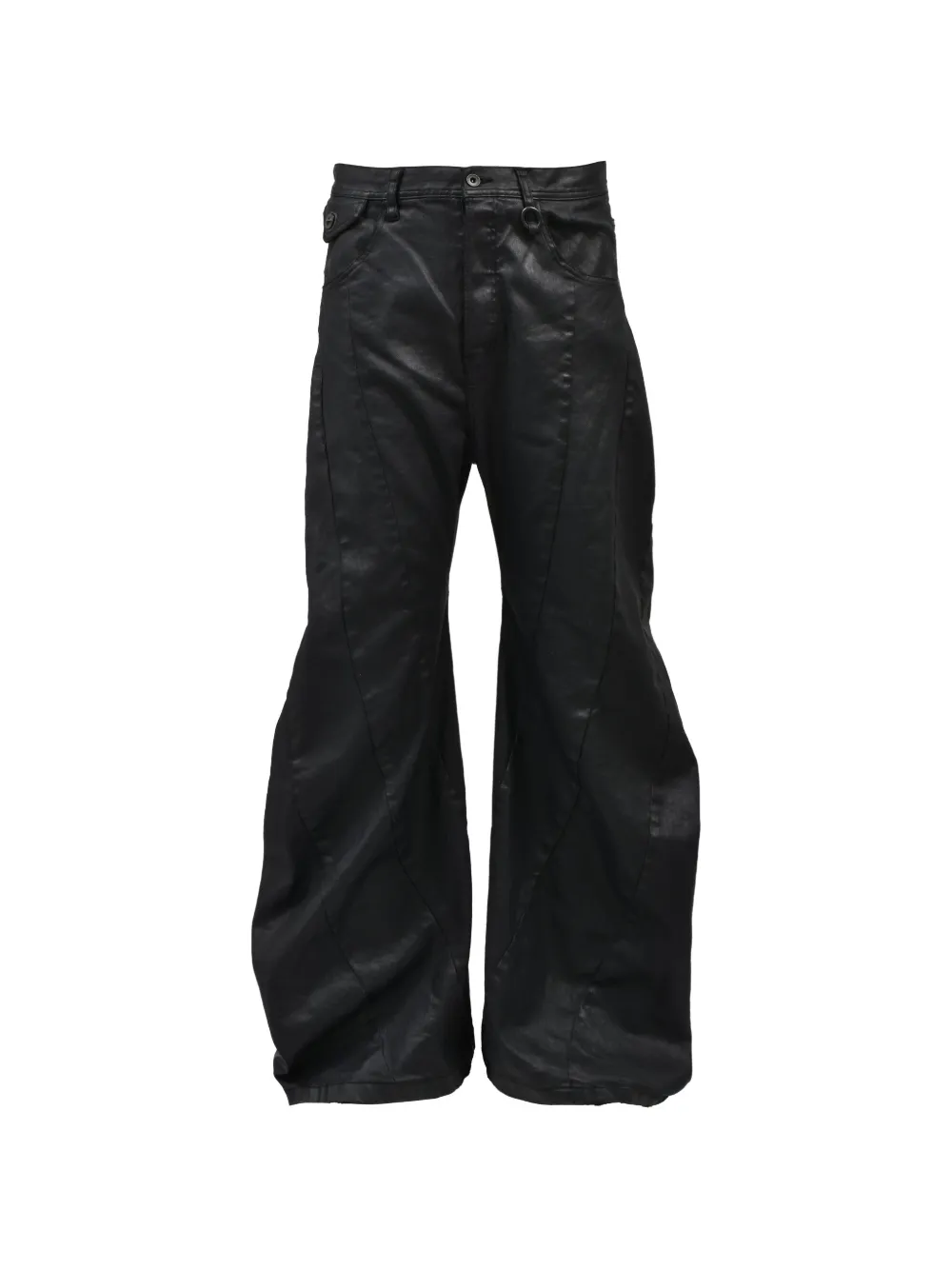 Julius coated flare-leg jeans - Nero