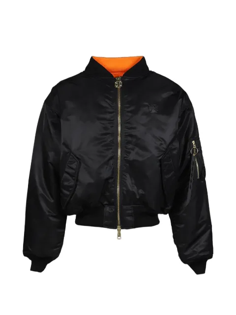 VETEMENTS leather-patch crosses bomber jacket