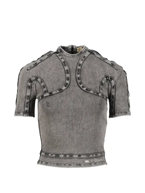 KNWLS Scuba panelled cropped top