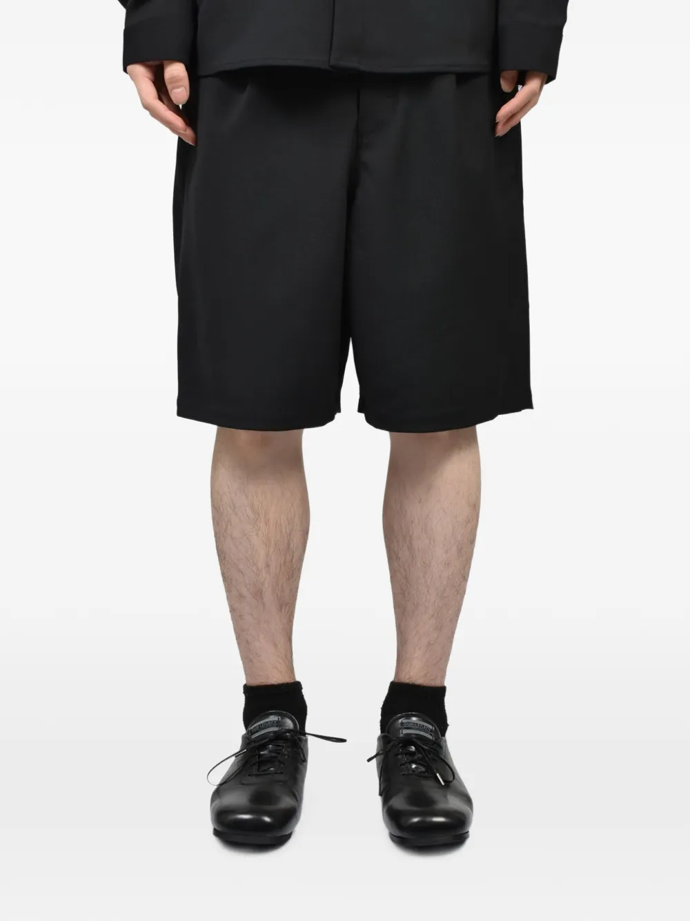 ENTIRE STUDIOS pleated tailored shorts - Nero