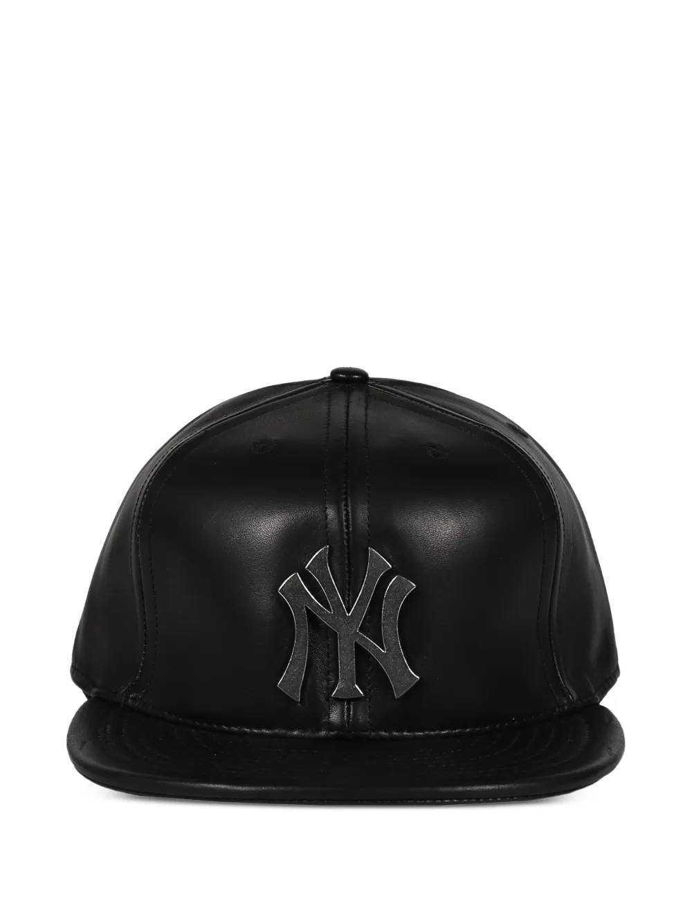 Earthling Collective logo-plaque leather cap