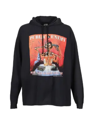 SAINT MXXXXXX x De La Soul Distressed Graphic Hoodie | Grey | FARFETCH
