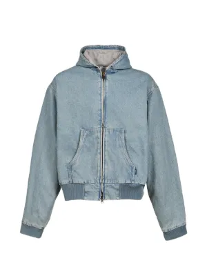 Ader Error フーデッド デニムジャケット | ブルー | FARFETCH JP