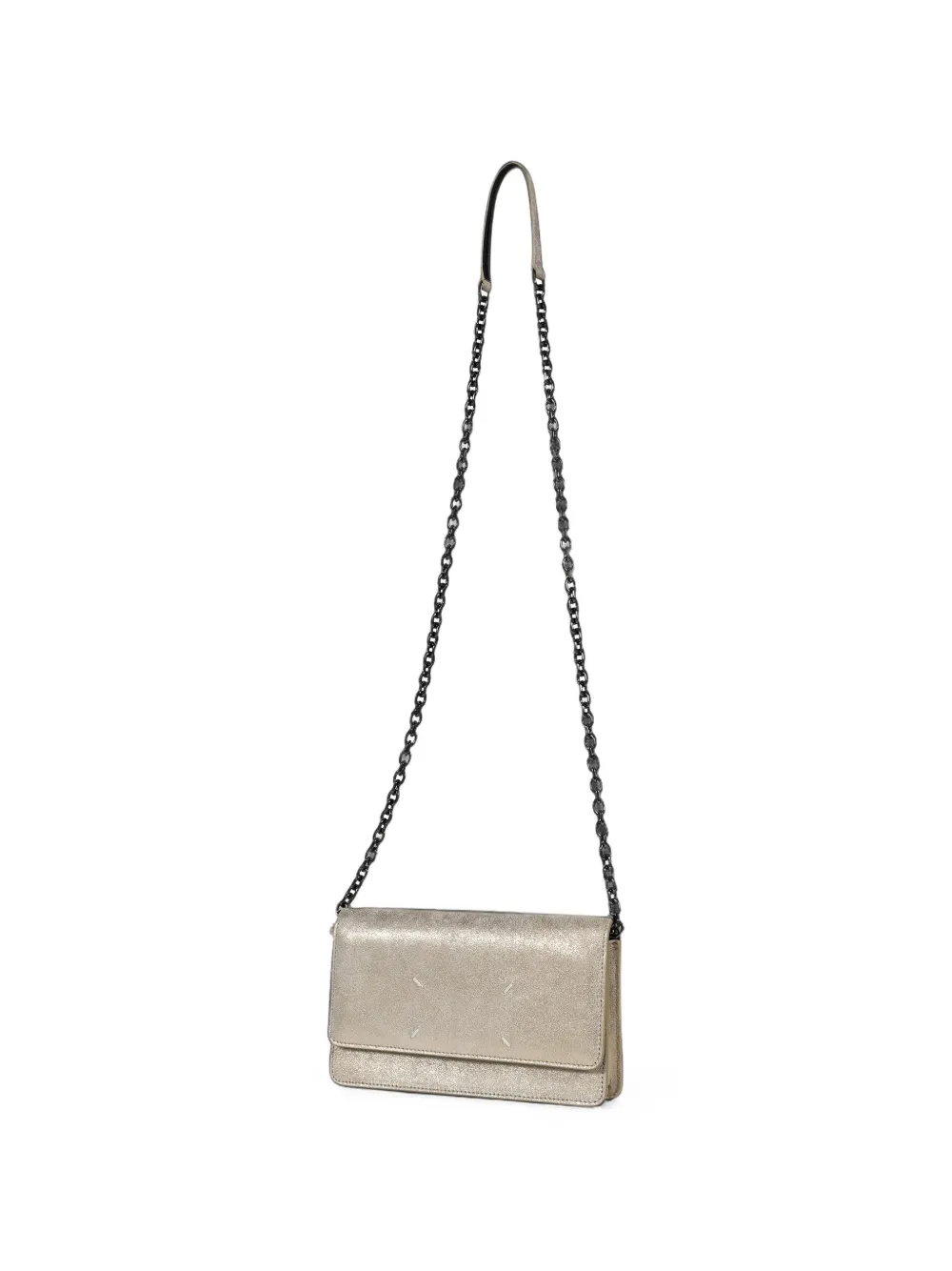 Maison Margiela Medium Four Stitch schoudertas met kettingband Beige
