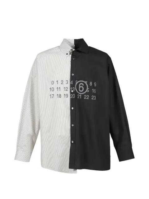 MM6 Maison Margiela two-tone cotton poplin shirt