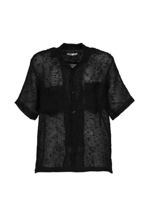 Cmmn Swdn Dexter mesh-knit shirt