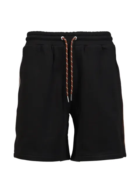 Moncler logo-patch side-stripe shorts