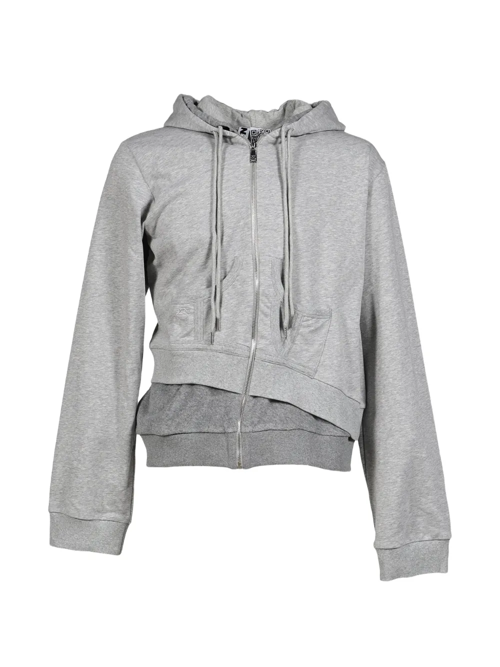 Natasha Zinko Felpa asimmetrica con cappuccio - Grigio