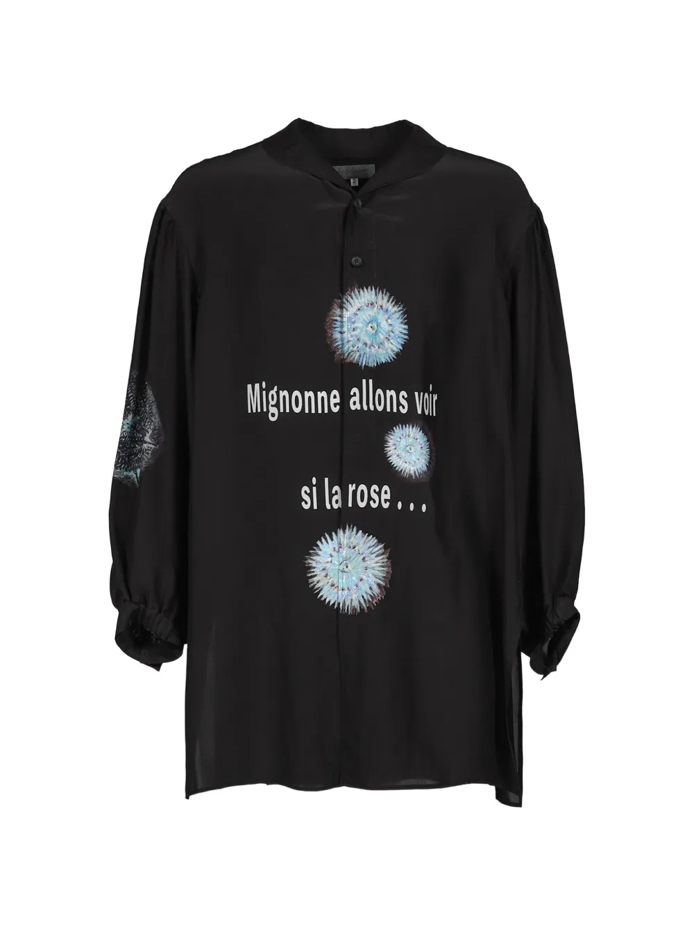 Yohji Yamamoto Sea print silk shirt - Nero