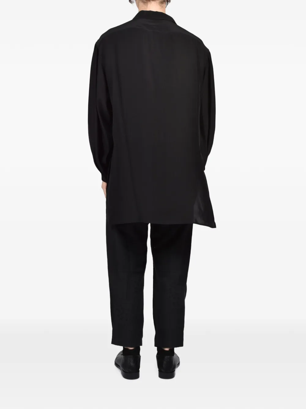 Yohji Yamamoto Overhemd met print Zwart