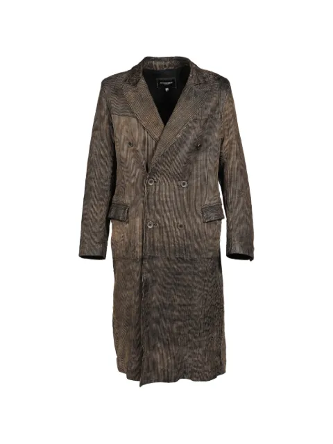 NO/FAITH STUDIOS double-breasted leather coat