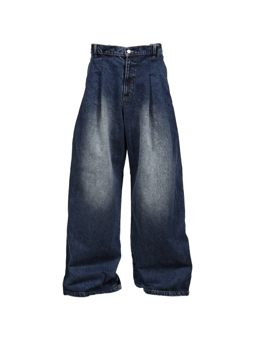 Natasha Zinko pleated wide-leg jeans - Blu