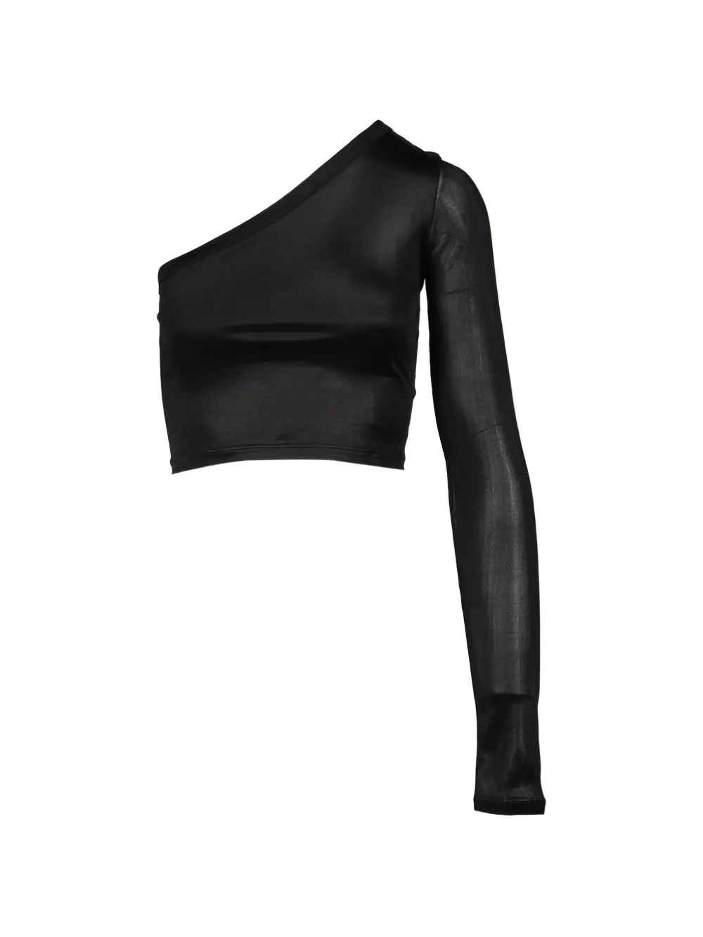 Rick Owens DRKSHDW Ziggy T asymmetric cropped T-shirt - Nero