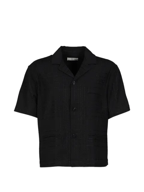 Ernest W. Baker embroidered check-print shirt