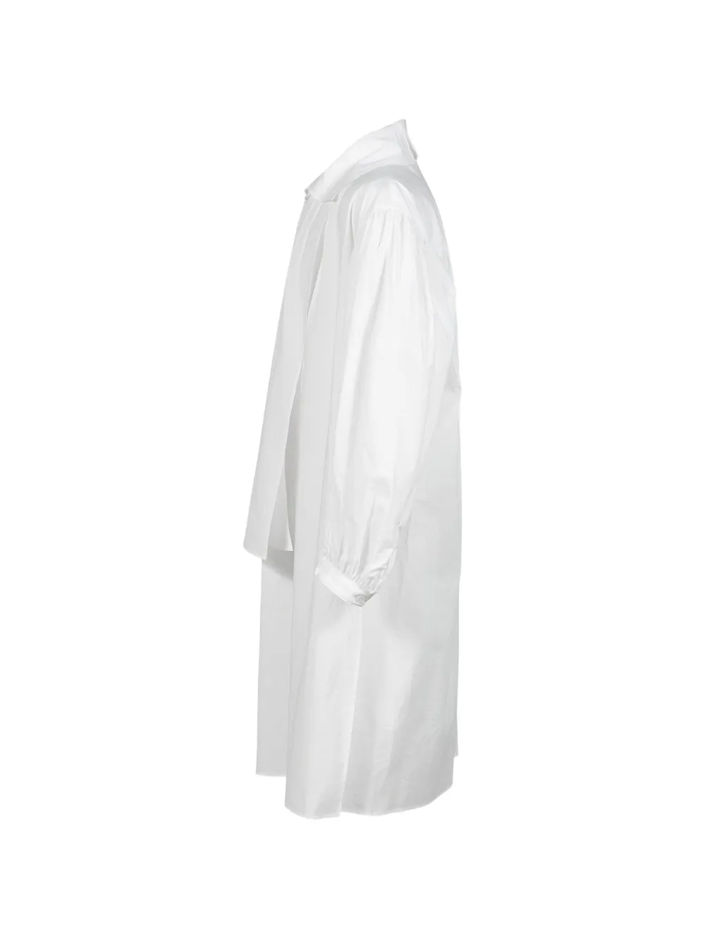 Yohji Yamamoto fringe-detail gathered shirt - Bianco